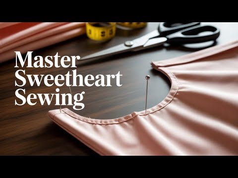 ✂️ Sweetheart & Plunging V-Neck – Professional Neckline Sewing Tutorial 🎀 ‪@NewtrendydesignStudio‬