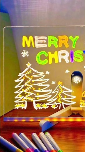 LED Light Up Acrylic Drawing Board 🌈 | Glow Message Board with Pens for Kids, DIY, Office & Gifts