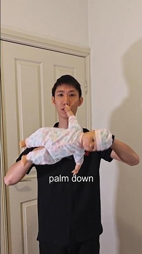 Rock the baby - palm up or down?