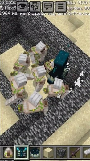 One warden VS 10 iron golem #minecraft