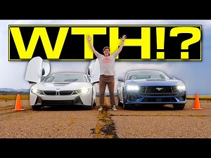 Supercar vs. Muscle Car Drag Race: Can the 10-Year-Old BMW i8 BEAT the Brand-New Ford Mustang GT?