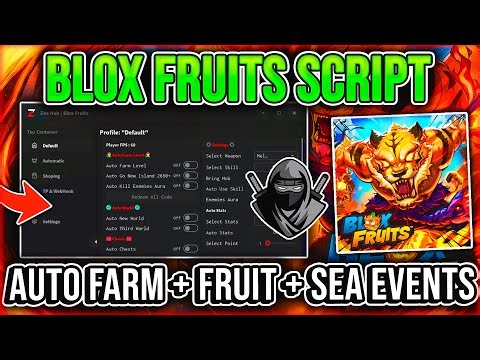 🐯 Blox Fruits Script NO KEY | Auto Farm, Fast Attack, Tiger Fruit + Sea Events & Candy Farm