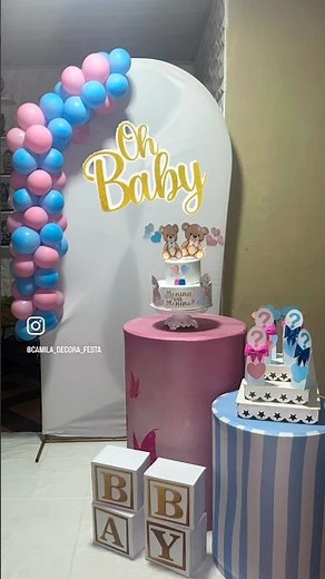 Chá revelação 💙 decoração simples