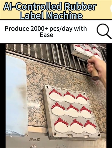 AI-controlled soft rubber label making machine #automatic #ai #accessories#keychain#manufacturer