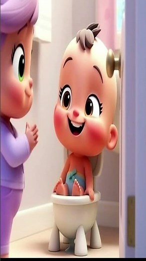 Potty Training Song for Toddlers 🚽|Potty Time for Kids 💛#shortsfeed #nurseryrhymes #pottytime