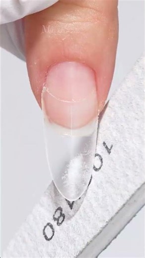 Super sleek & classy oval nail extensions✨💅🏻 #nailtutorial #shorts