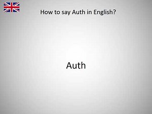 How to say Auth in English?