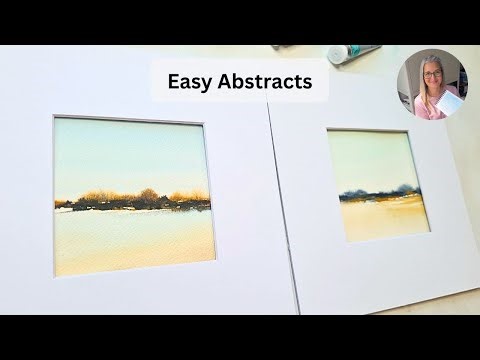 Minimalist Landscape Painting the Easy Way! Use a Large Flat Brush