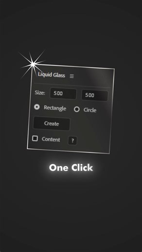 Motionsfly | Motion Design on Instagram: "Create Liquid Glass Animation in Seconds | AE Tool - Day 09 Liquid Glass is a small, compact, one-click panel that instantly creates premium liquid glass animations — no adjustment layers, no manual effects, no complex setup. Just create a comp, click once, and your glass effect is ready. All key controls like blur, glow, bevel, shadow, and glass depth remain fully adjustable. Fast, lightweight, and dockable — built for clean results and faster workflows