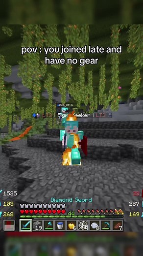 UHC Minecraft POV: Playing Late with Prot 1 & Sharp 2