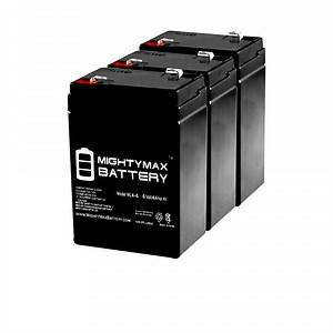 MIGHTY MAX BATTERY 6V 4.5AH SLA Battery Replacement for ExpertPower EXP645 - 3 Pack MAX3864666