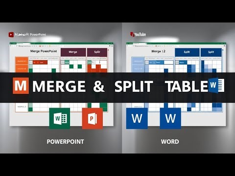 Split And Merge in Table in PowerPoint and Word