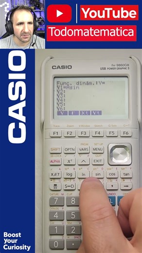 DYNA AMPLITUD DE FUNCIÓN SENOIDAL CON LA CALCULADORA CASIO FX-9860GIII