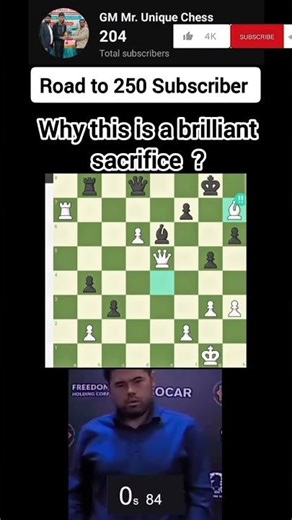 why this is a brilliant sacrifice ? 😱 #shorts #chessstrategy #chesscom #chessbrilliance #шахматы