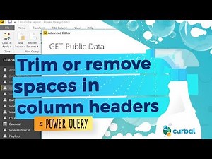 Trim or remove spaces on column headers with Power Query