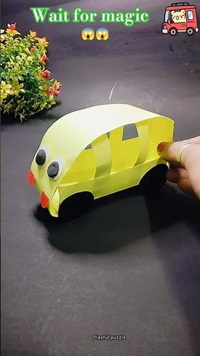Diy fun satisfying car game from paper craft ideas for kids 🚗🪀😱#youtubeshorts #kids #diy #craft #fun