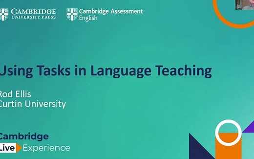 TBLT任务型教学讲座1：Rod Ellis - Using tasks in language teaching