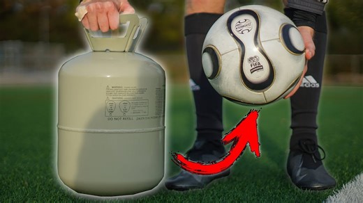 Fliegen Fußbälle mit Helium anders? (Experiment)