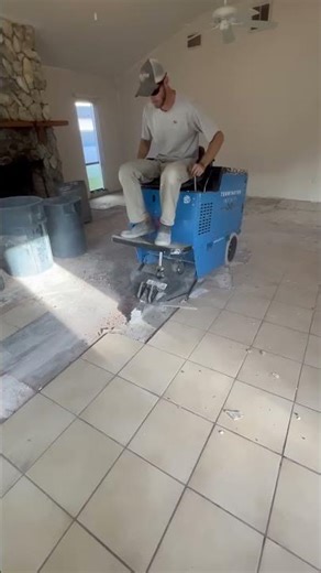 Floor Tile Removal Process - Good tools and machinery make work easy