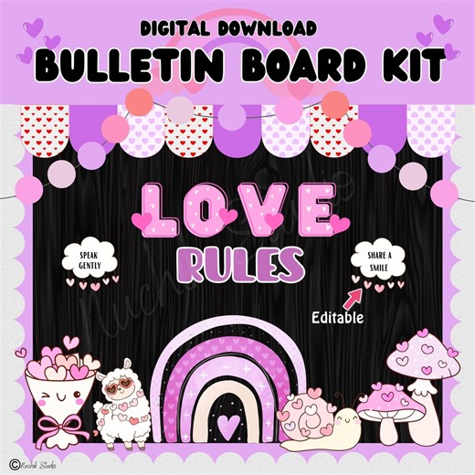 Valentine Bulletin Board | Classroom Decor | Love Theme - Etsy