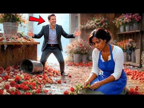Laughing millionaire destroys former cleaning lady's flower shop — then discovers she was the one...