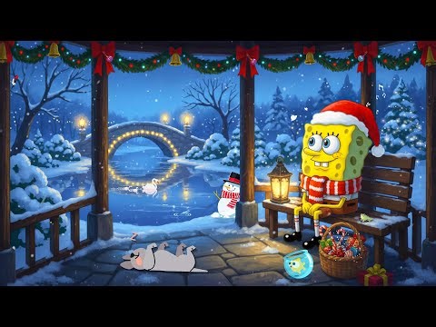 SpongeBob's Winter Wonderland ❄️ Cozy Lofi Beats for Studying & Sleep 🎁 Festive Lofi for Holiday