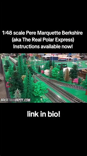 With Christmas being this week, now is the perfect time to grab our 1:48 scale Pere Marquette Berkshire #1225 instructions, aka "The Real Polar Express"! PURCHASE NOW 👉 https://bricktraindepot.com/shop/instructions/148-scale/lima-locomotive-works-2-8-4-berkshire/ #legomoc #lego #bricktraindepot #modelrailroad #nmra #trains #legotrain #legoinstructions #modeltrain #railroad #railroadphotography #train #LEGOTrains #legoleaks #legocity #MyOwnCreation #LGauge #LEGOTrain #custominstructions #ModelTr