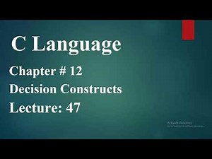 Computer 2nd Year Lecture 47 Exercise Chapter # 12 (Part 1)