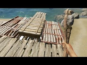 Stranded Deep (PS4) - Adding crates to your raft.