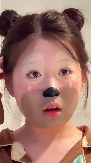 Panda Makeup Tutorial: Transforming into a Cute Bear! #makeup #makeupartist #makeuptutorial