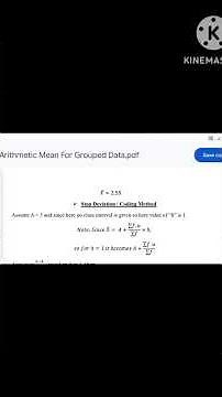 A rare method to find arithmetic mean for grouped data || Step Deviation Method