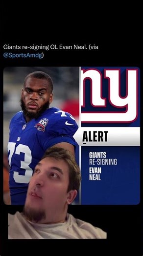 Giants Bring Back Evan Neal? #nygiants #nflnews #nflfreeagency #shorts #trending #sports #giants