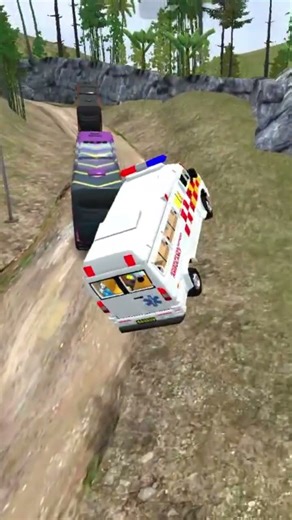 Ambulance 🚑 Emergency in Bus simulator Indonesia #shortsfeed #bussimulator #ambulance