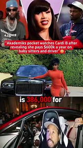 Cardi B reportedly reveals she spends $10K monthly on a driver, $45K on school fees, $3K weekly on a babysitter, and $700 daily on a nanny for her kids.