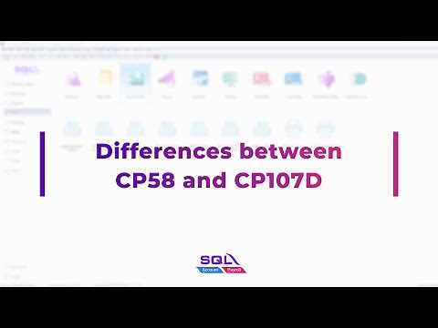 SQL Account - CP58 & CP107D