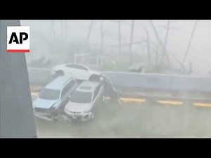 Super Typhoon Sinlaku flips over cars and rips away roofs on US islands