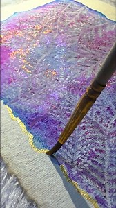 The frosty window - watercolor painting with metallic accents #art #artshorts #painting #drawing