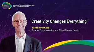 In this video, hear world-renowned author and creative economy thought leader, Professor John Howkins, speak about the upcoming Foundations of Creative Leadership Program. According to Professor Howkins: “Creativity changes everything. Not just individual creativity, but organizational creativity. Organizations that adopt creativity become more competitive. Creativity is the fastest and most competitive way to add value to any business process.” For enrollment inquiries, visit go.aim.edu/seellin