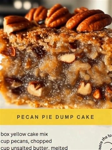 OMG, you guys, if you're looking for a dessert that’s unbelievably easy to make and tastes like a slice of heaven, you've GOT to try this Pecan Pie Dump Cake! Seriously, it’s all the cozy, nutty goodness of pecan pie but in the simplest, most satisfying "dump and bake" form. Get ready for ooey-gooey perfection that everyone will be raving about – you won't believe how little effort goes into something so delicious! Full Recipe 💬 👇 | Old Tasty Recipes