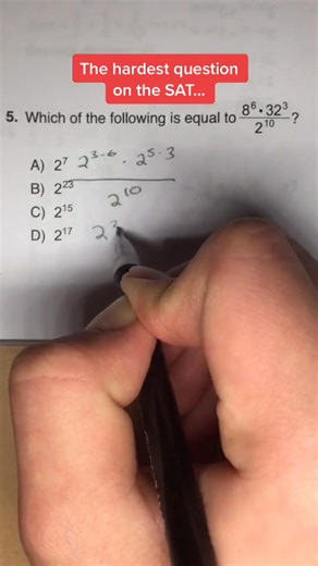 9.3K views · 64 reactions | The hardest question on the SAT  #sat #psat #1600 #hard #math #maths #highschool #middleschool #fblifestyle | Chris Tutorial | Facebook