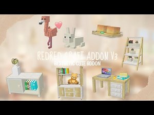 𖥔 [ 🪴 ] ⋅₊ Redred craft addon V3+ new decors and furniture for [ MCPE ] 🌴