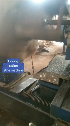 Boring Operation On Lathe Machine #industrial #lathe #lathemachine