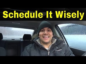 Driving Test Tip-Schedule It Wisely