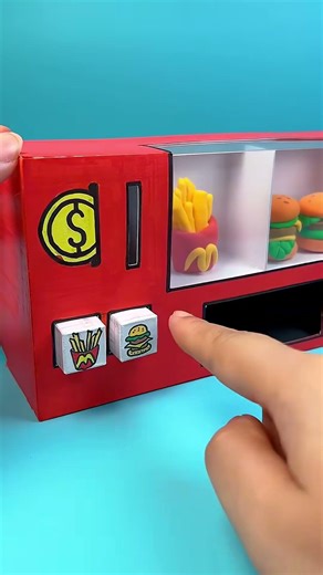 DIY Working McDonald’s Fries Vending Machine with Paper#shorts
