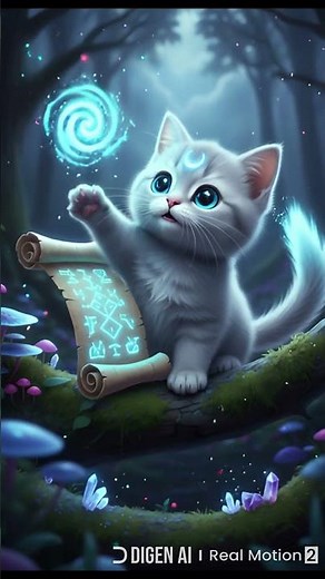 ✨ Kitten Learns Magic Spell | Cute Enchanted Cat Story #kitten #magic #cute