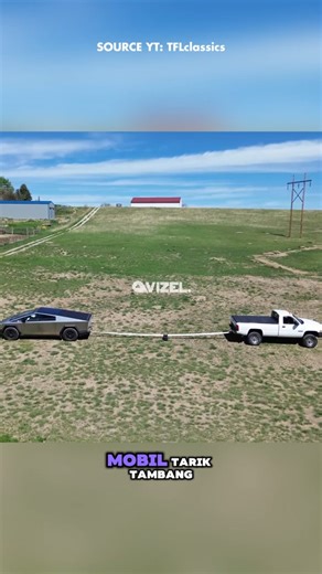 Tarik Tambang Mobil Tesla Cybertruck vs Dodge RAM!