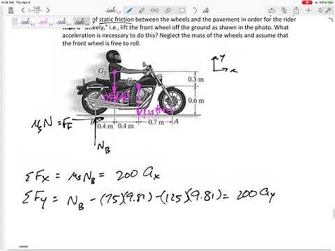 Dynamics - Rigid body translation example 3