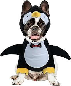 HOTUMN Penguin Halloween Costume - Cute and Funny Pet Costume Soft Dog Cosplay Outfits for Small Pets