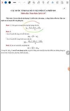 PHYSICS 10. STEPS TO CALCULATE ABSOLUTE ERROR IN DIRECT MEASUREMENT #thầykhoalýhóa