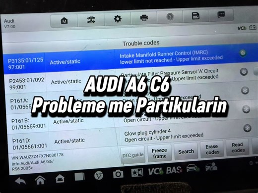 AUDI A6 C6 DPF FIX #primetechauto #coding #programing #albania #foryou
